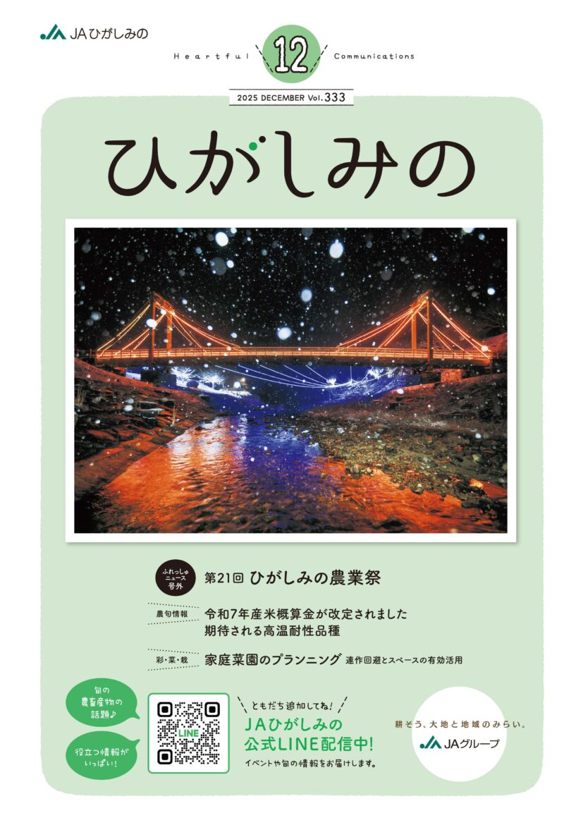 2025年12月号】令和7年産米概算金が改定されました | JAひがしみの